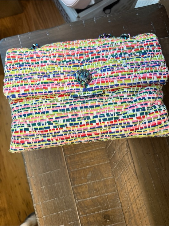 Kurt Geiger Handbags - Kurt Geiger Large Kensington Tweed bag with Iridescent Chain (includes dust bag)